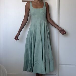 STAUD Mint Green Midi Dress